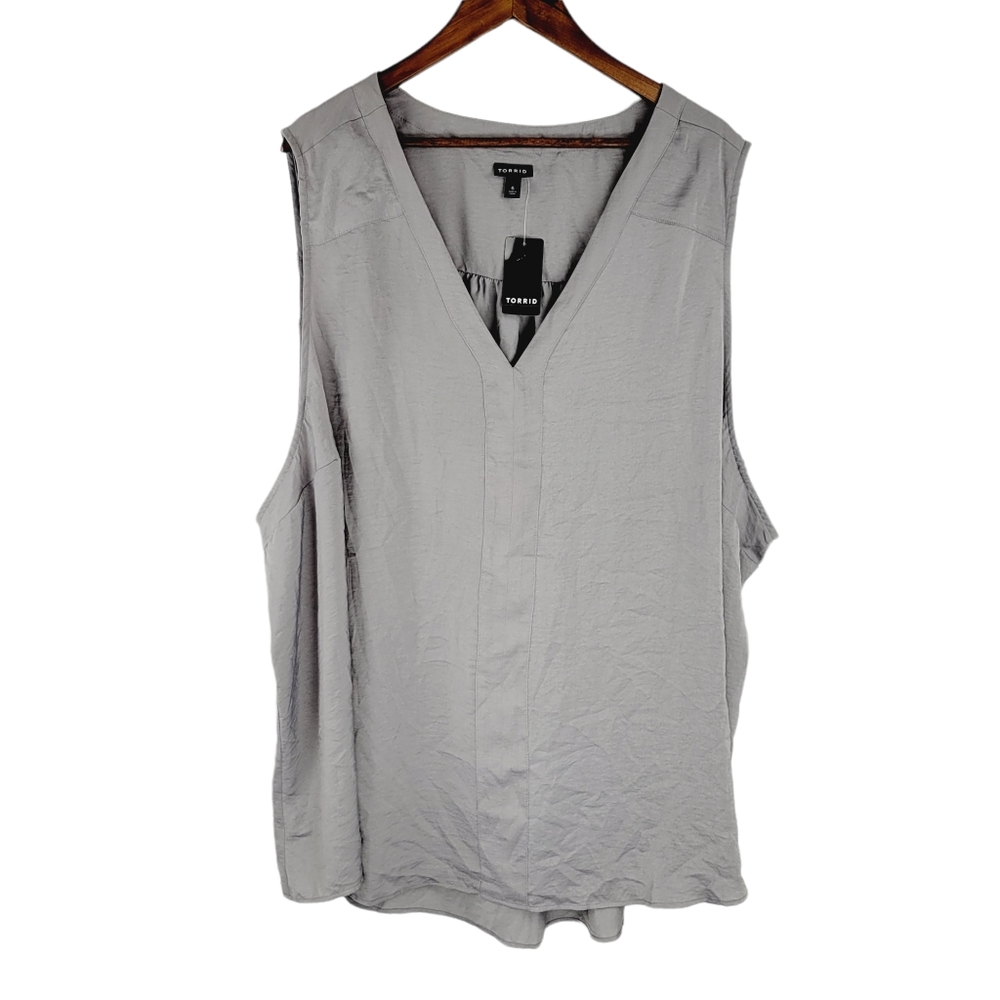Torrid Gray blouse size 6X